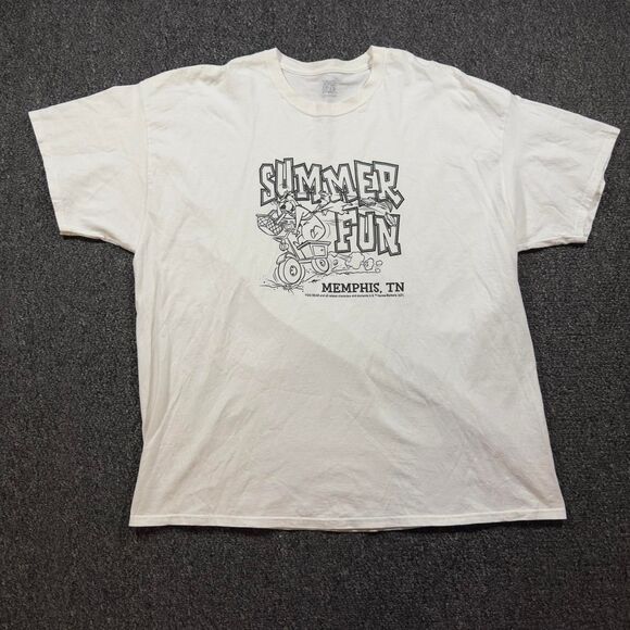 Yogi Bear “Summer Fun Memphis TN” Graphic Tee White Men’s XL - Picture 1 of 6
